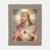 Geheilig hart van Jezus Heart met Thorns Fleece Deken (Voorkant)