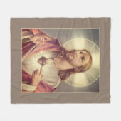 Geheilig hart van Jezus Heart met Thorns Fleece Deken (Voorkant (Horizontaal))
