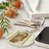 Geheilig hart van Jezus met lam op schouder sleute Sleutelhanger (Voorkant Rechts)