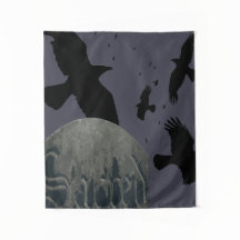 Geheiligde gegotische tekststeen met kraaien en st