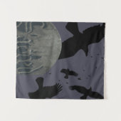 Geheiligde gegotische tekststeen met kraaien en st wandkleed (Voorkant (horizontaal))