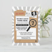 GEHEIM AGENT DETECTIVE MISDAAD SPIONAGE VERJAARDAG KAART (Staand voorkant)