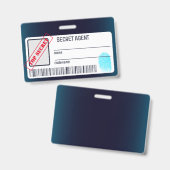 Geheim agent Detective Spy Mysterie Feestje Badge (Voor- en achterkant)