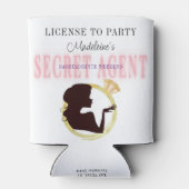 Geheim Agent Licentie Feestje Bachelorette Reispla Blikjeskoeler (Achterkant)