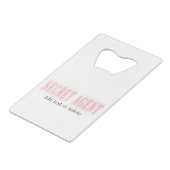 Geheim Agent Licentie Feestje Bachelorette Reispla Creditkaart Flessenopener (Achterkant Gekanteld)