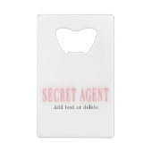 Geheim Agent Licentie Feestje Bachelorette Reispla Creditkaart Flessenopener (Achterkant)