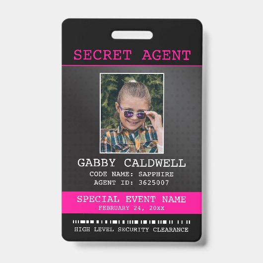 geheim agent spion badge (Voorkant)