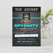 geheim agent spion partij kaart (Staand voorkant)