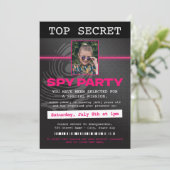 geheim agent spion partij kaart (Staand voorkant)