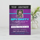 geheim agent spion partij kaart (Staand voorkant)