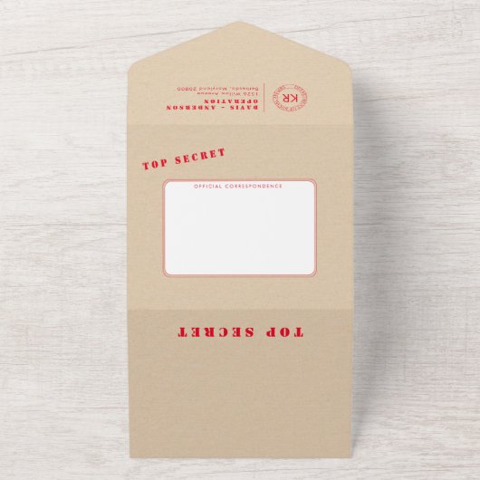 geheim agent spion uitnodiging (Buitenkant)