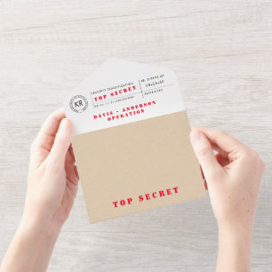 geheim agent spion uitnodiging