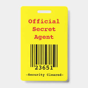 "Geheim Agent/ Spion Verjaardag" Uitnodigingsbadge Badge