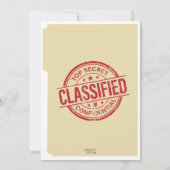 Geheim agent spionage Mission File Birthday Party Kaart (Achterkant)