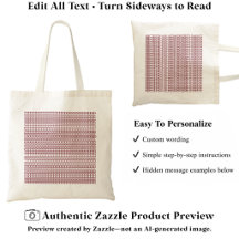 Geheim Alfabet Patroon, Aangepaste Tekst Burgundy