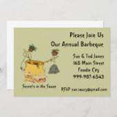 Geheim in de Sauce-Stick Figuur Chefs BBQ Kaart (Voorkant / Achterkant)