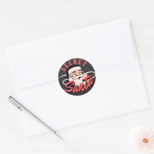  geheim kerstcadeau ronde sticker (Envelop)