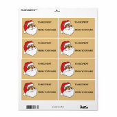 Geheim knipogen zwart sinterklaas bedrukt label (Full Sheet)