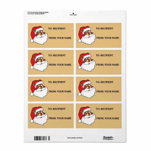 Geheim knipogen zwart sinterklaas bedrukt label (Full Sheet)