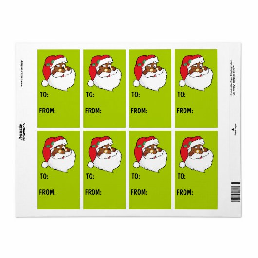 Geheim knipogen zwart sinterklaas cadeau label (Full Sheet)