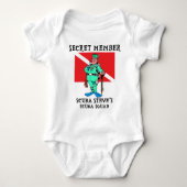 Geheim lid SCUBA Steve Baby Romper (Voorkant)