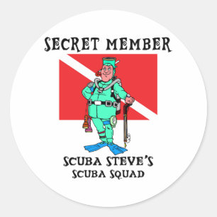 Geheim lid SCUBA Steve Ronde Sticker