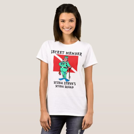 Geheim lid SCUBA Steve Woman's T-shirt (Voorkant volledig)