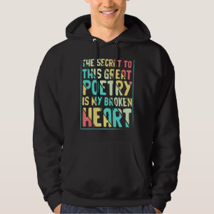Geheim naar poëzie Fun Writer Poet Reader Poems Gr Hoodie