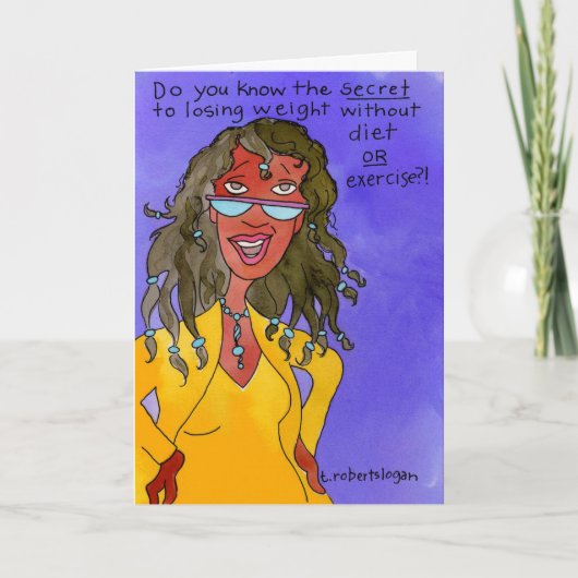 Geheim om gewicht te verliezen kaart (Voorkant)