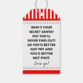 Geheim Santa Gedicht Cadeaulabel (Achterkant)