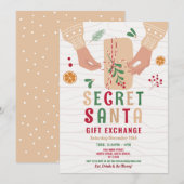 Geheim Santa Gift Exchange Party Kerstmis Familie Kaart (Voorkant / Achterkant)