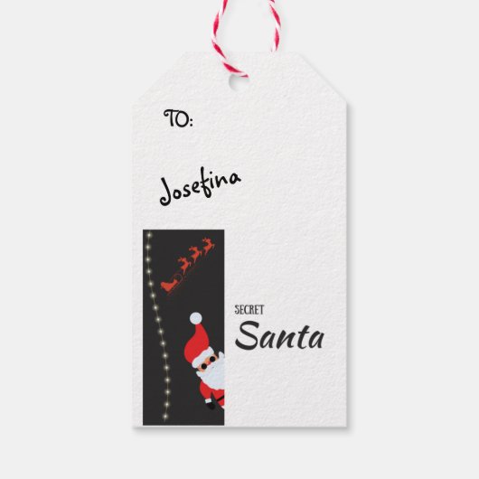 Geheim Santa Gift Label Cadeaulabel (Achterkant)