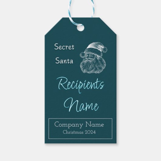 Geheim Santa Gift Label Cadeaulabel (Voorkant)