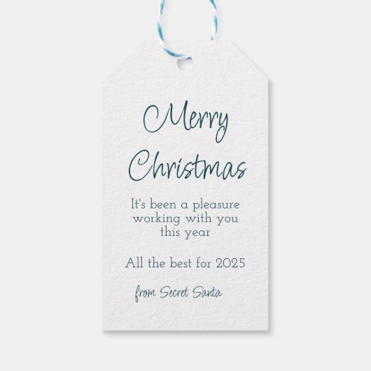 Geheim Santa Gift Label Cadeaulabel (Achterkant)