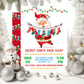 Geheim Santa Sock Swap Party Kaart