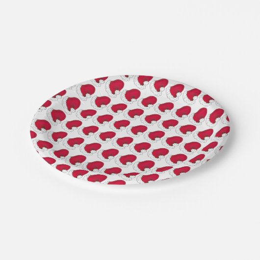 Geheim Sinterklaas Vader Kerst Rood Pet Papieren Bordje (Gekanteld)