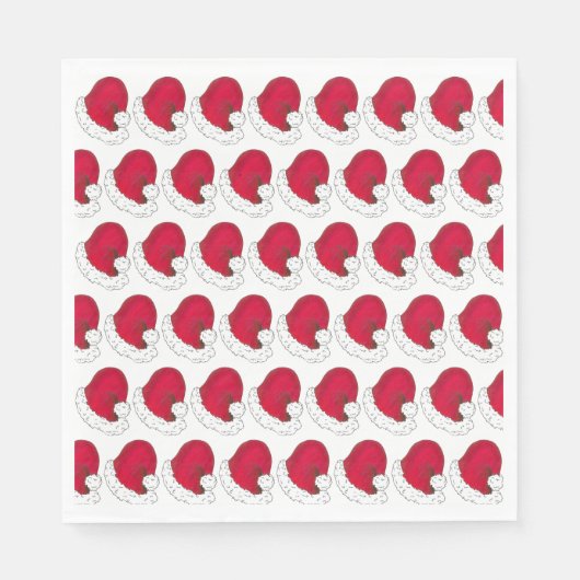 Geheim Sinterklaas Vader Kerst Rood Pet Servet (Voorkant)