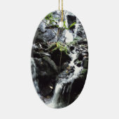 Geheim Smoky Mountain Waterfall Keramisch Ornament (Rechts)