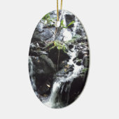 Geheim Smoky Mountain Waterfall Keramisch Ornament (Links)
