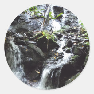 Geheim Smoky Mountain Waterfall Ronde Sticker