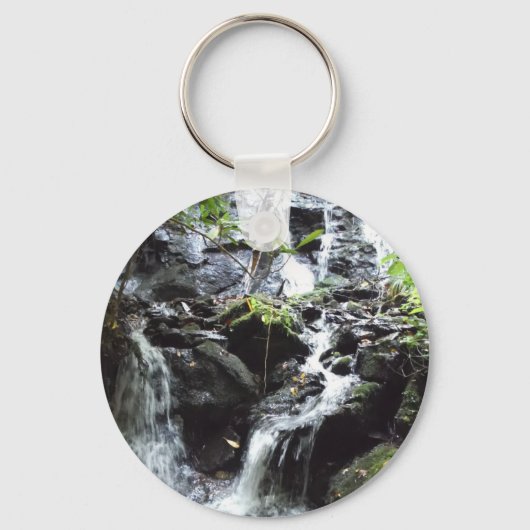 Geheim Smoky Mountain Waterfall Sleutelhanger (Voorkant)