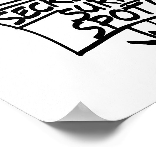 Geheim Surf Spot Sign. Poster (Hoek)