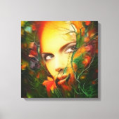 geheim tuinbouwkunst portret mooie vrouw canvas afdruk (Voorkant)