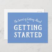 Geheim van het Motivatie Leven Blauw van het Leven Briefkaart (Voorkant / Achterkant)