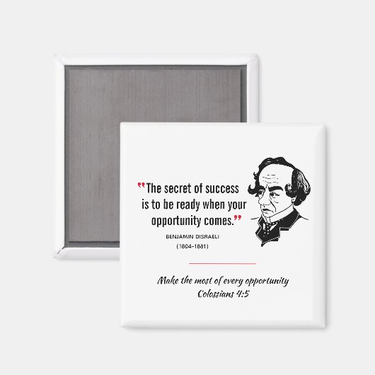geheim van het succes citeert disraeli magneet (Voorkant / Achterkant)