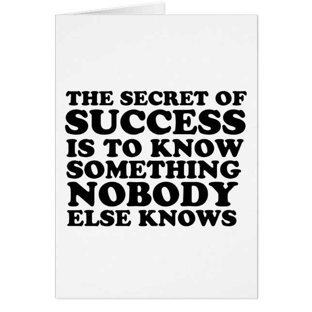 Geheim van succes (Voorkant)