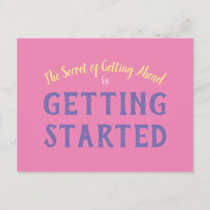 Geheim van succes Inspirerend Motivational Citaat Briefkaart