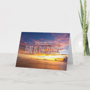 Geheim van Succes - Motivatie Citaat Kaart