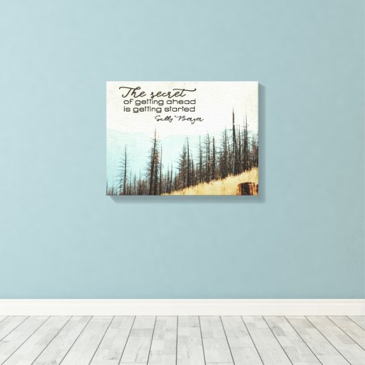 Geheim van vooruit te komen canvas afdruk (Insitu (Houten vloer))