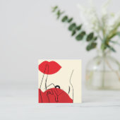 geheim vierkante visitekaartje (Staand voorkant)